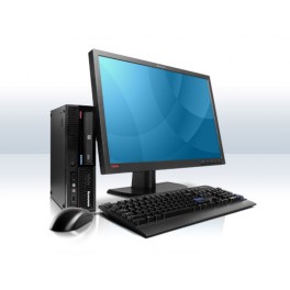 Système  complet : Lenovo Thinkcentre M58 Core 2 duo 3.0GHz - 4 Go DDR3 - 80Go - Graveur DVD - Windows 10 Écran 19" LCD