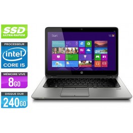 Portable ultrabook HP Elitebook 840 Core i5 4300U (4e gén)- Mem  8GB DDR3 - 240GB SSD - WIFI - 14,1'' - HDMI - Win 10 laptop