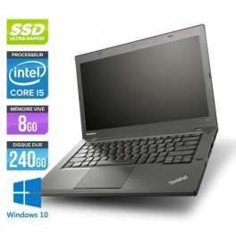 Portable Lenovo Thinkpad T440p Core i5 (4e gén) - Memoire  8GB DDR3 - Disque Dur 240GB SSD - WIFI - 14,1'' - Win 10