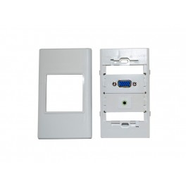 Wall Plate with Keystone Kit (VGA x 1, 3.5mm Audio x 1)