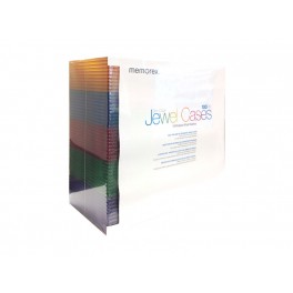 Memorex 100PK Slim CD/DVD Assorted Color Jewel Cases - 32020018522