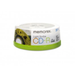 Memorex CD-R, 52x, 20 pcs/pk, Lightscribe
