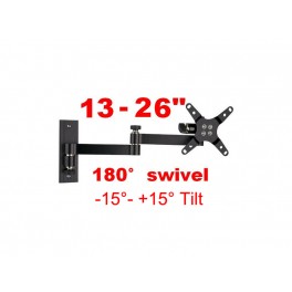 Antra Wall Mount S03B for 13inch-26inchTV/Tilt 15° Swivel 180°.