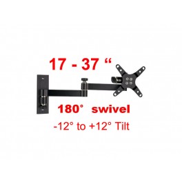 Antra Wall Mount S05B for 17inch-37inchTV/Tilt: -12° to +12° Swivel: 180°
