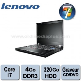Portable Lenovo Thinkpad T410 Intel Core i7 2.66Ghz - 4Go DDR3 - 320GO - Graveur DVD/CD - 14.1" - Webcam - Win 7 Pro