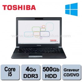 Portable Toshiba Protege R930 Intel Core I5-3320M 2.6Ghz - 4Go DDR3 - 500GO - Graveur DVD - 13'' - Webcam - HDMI - Win 8.1 pro