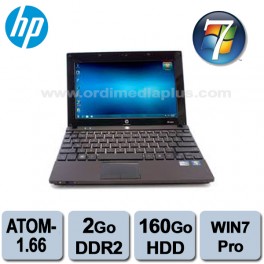 Portable HP MINI 5103 Intel Atom N455 - 1.66Ghz - 2Go DDR3 - 160GO - 10.1" - Webcam - Win 7 Pro
