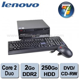 Ordinateur Lenovo Thinkcentre M57 USFF Core 2 Duo 2.33Ghz -2Go DDR2 - 250Go SATA - Combo DVD Graveur- Win 7 Familial Ordinateur Lenovo Thinkcentre M57 USFF Core 2 Duo 2.33Ghz -2Go DDR2 - 250Go SATA - Combo DVD Graveur- Win 7 Familial
