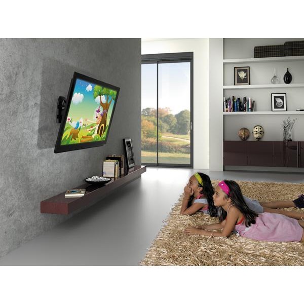 Support Mural pour TV Longue Portée, Pivotant à 180 Degrés avec Bras  Articulés de 838mm, Inclinable et Extensible pour Télévision Plat et  Incurvé 32-75 Pouces jusqu'à 45KG, VESA 600x400mm : : High-Tech